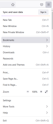 Firefox show bookmarks toolbar